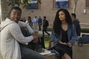 Samantha Logan and Daniel Ezra in All American (2018)