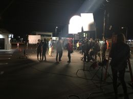 Casey King on set on 'Awkward'