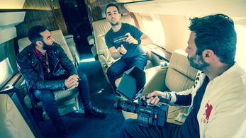 Shooting inside a private jet for La Fouine's music video African Queen