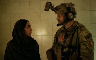 Still of Samira Izadi and David Boreanaz in SEAL Team and Pattern of Life