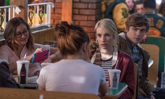 Emma Roberts, Miles Heizer, Emily Meade, and Kimiko Glenn in Nerve (2016)
