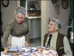 Trevor Bardette and Louise Lewis in The Lone Ranger (1949)