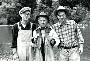 Henry Gibson, Michael Stipe, and Peter Alexander in Color of a Brisk and Leaping Day (1996)