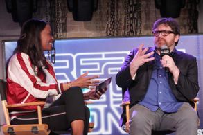 Aisha Tyler and Ernest Cline at an event for Ready Player One LIVE at SXSW (2018)
