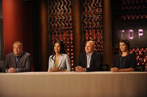 Padma Lakshmi, Gail Simmons, Tom Colicchio, and Tony Mantuano in Top Chef: Advantage Chef (2010)