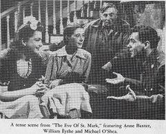 Anne Baxter, Ray Collins, William Eythe, and Ruth Nelson in The Eve of St. Mark (1944)