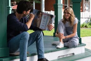 Tori Anderson and Kristopher Turner in You May Kiss the Bridesmaid (2021)