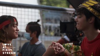 Anthony Jennings and Daniela Stranner in Love at First Stream (2021)