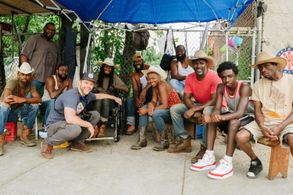 Idris Elba, Ricky Staub, Byron Bowers, and Caleb McLaughlin