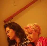 Marlen Uribe on set of Marley & Christine