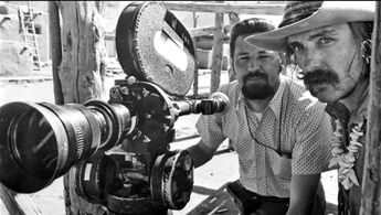 Dennis Hopper and László Kovács in Easy Rider (1969)