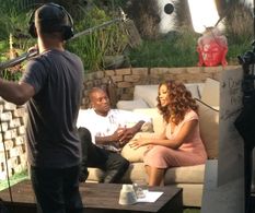 interviewing Tyrese on BET's 
