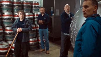 Leon Harrop, Adam Wittek, Tommie Grabiec and Christopher Eccleston in THE A WORD