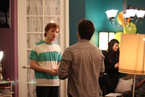 Michael William Hunter and Kyle Perren on set for All of Me.