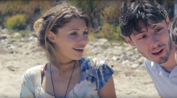 Still from IVTRO of Alice (Ellie Patrikios) and Tim (Chris Poole)