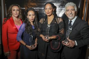 Francesca moderates award ceremony and panel discussion on diversity in film for Cultured Focus Magazine at The 79th Ven