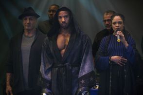 Sylvester Stallone, Jacob 'Stitch' Duran, Wood Harris, Michael B. Jordan, and Tessa Thompson in Creed II (2018)