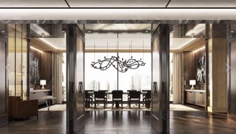 Set built on stage for Patty Jenkins show Betrayal.