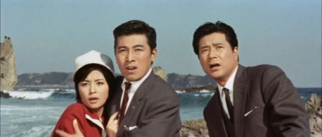 Yuriko Hoshi, Hiroshi Koizumi, and Akira Takarada in Mothra vs. Godzilla (1964)