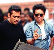Sajid Nadiadwala & Salman Khan from Kick - Behind the scenes