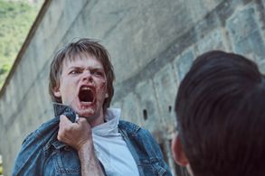 Gísli Örn Garðarsson and David Stakston in Ragnarok (2020)