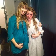Tori with director/producer, Julia Verdin, on set of LOST GIRLS