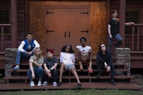 Cooper Koch, Monique Kim, Austin Crute, Anna Lore, Quei Tann, Theo Germaine, and Darwin del Fabro in They/Them (2022)