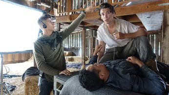 Derek Quick Directing a stunt on Kommando 1944