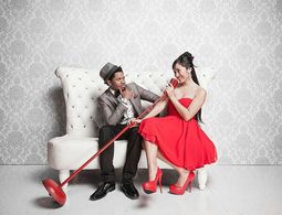 Nathan Davis Jr and Mehgen @ Justin Timberlake Cd release party.