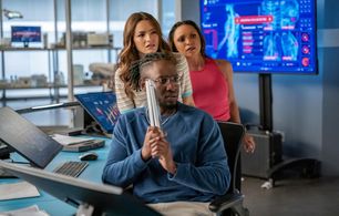Danielle Nicolet, Kayla Compton, and Brandon McKnight in The Flash (2014)