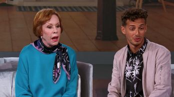 David with Carol Burnett on the set of 