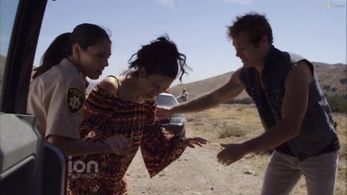 Rene Michelle Aranda, Christy Carlson Romano and George Stults in Christmas with the Andersons.