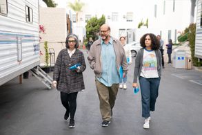 Rose Abdoo, Fred Melamed, Rachel Bloom, and Kimia Behpoornia in Reboot (2022)