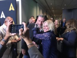 AT THE ACADEMEY WITH JOHN TRAVOLTA