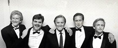 Kirk Douglas, Michael Douglas, Eric Douglas, Joel Douglas, and Peter Douglas