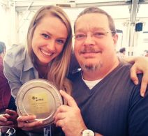 Helena Marie & Steve Daigle, receiving the 2015 Montreal Actra award for Best Short Film - Crazy Love.