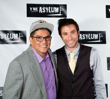 Mitch and Nicholas Turturro at the Super Cyclone Premiere