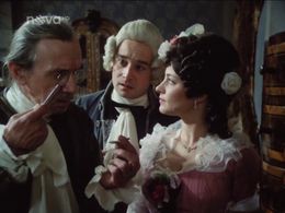 Dana Bartunková, Josef Kemr, and Viktor Preiss in Give the Devil His Due (1985)
