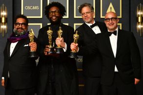 Questlove, Robert Fyvolent, Joseph Patel, and David Dinerstein at an event for The Oscars (2022)