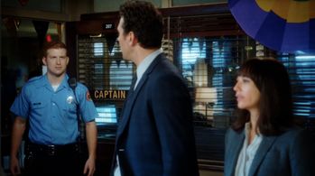 Chris Kimball, Hayes MacArthur and Rashida Jones in Angie Tribeca and Murder Gras