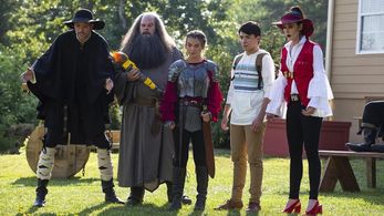 Danielle Bisutti, Joel McCrary, Caitlin Carmichael, and Sloane Morgan Siegel in Dwight in Shining Armor: Uncle Arnolf (2