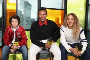 Olan Prenatt, Sunny Suljic, and Na-kel Smith at an event for Mid90s (2018)