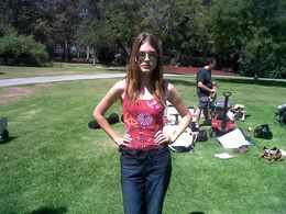 On set - Sanna Haynes