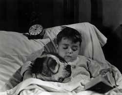 George 'Spanky' McFarland and Pete the Dog in The Little Rascals (1955)