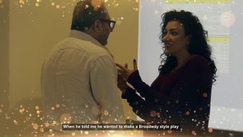 Director Viraf Sarkari and playwright Vekeana Dhillon in discussion during rehearsals of the grand musical 