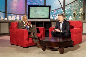 Welton Thomas Pitchford as Dr. Stanton Robinson on the set of a television commercial.