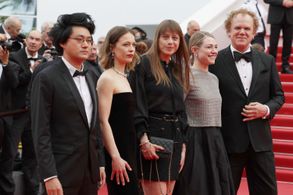 John C. Reilly, Émilie Dequenne, Alice Winocour, Davy Chou, and Paula Beer at an event for Jeanne du Barry (2023)