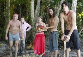Mark Caruso, Oscar Lusth, Dawn Meehan, John Cochran, and Keith Tollefson in Survivor (2000)