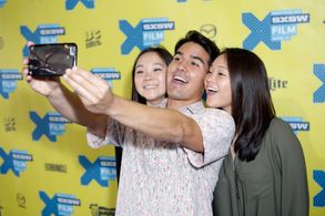 Samantha Futerman, Ryan Miyamoto, and Anaïs Bordier at an event for Twinsters (2015)