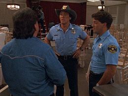 Alan Autry and Mark Johnson in In the Heat of the Night (1988)